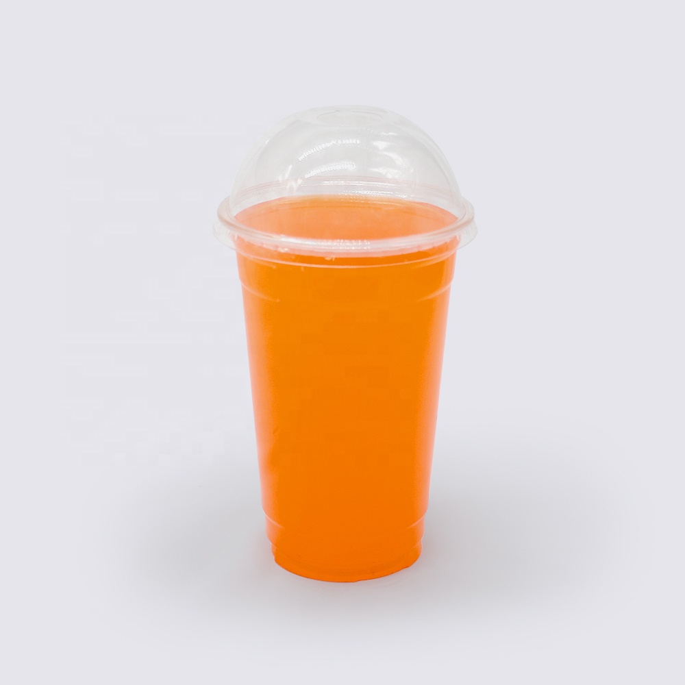 Take Out 20oz High Quality Cold Drink Plastic Cup With Round Slot Dome Cup Lid